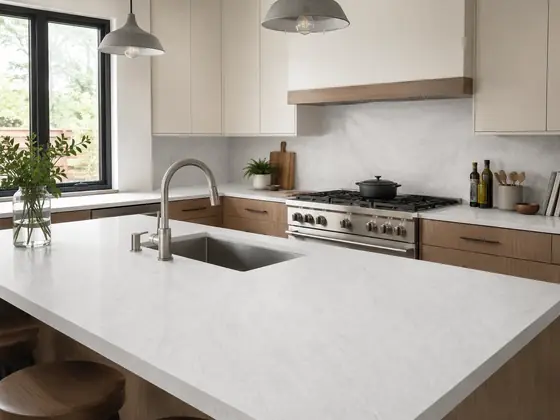 Trabajo realizado en Neolith Carrara 01 — obra de Granimar, marmolería en Lanús y Hudson