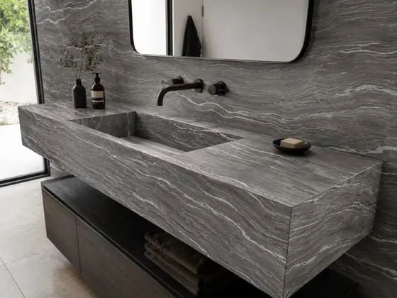 Trabajo realizado en Neolith Mar del Plata — obra de Granimar, marmolería en Lanús y Hudson