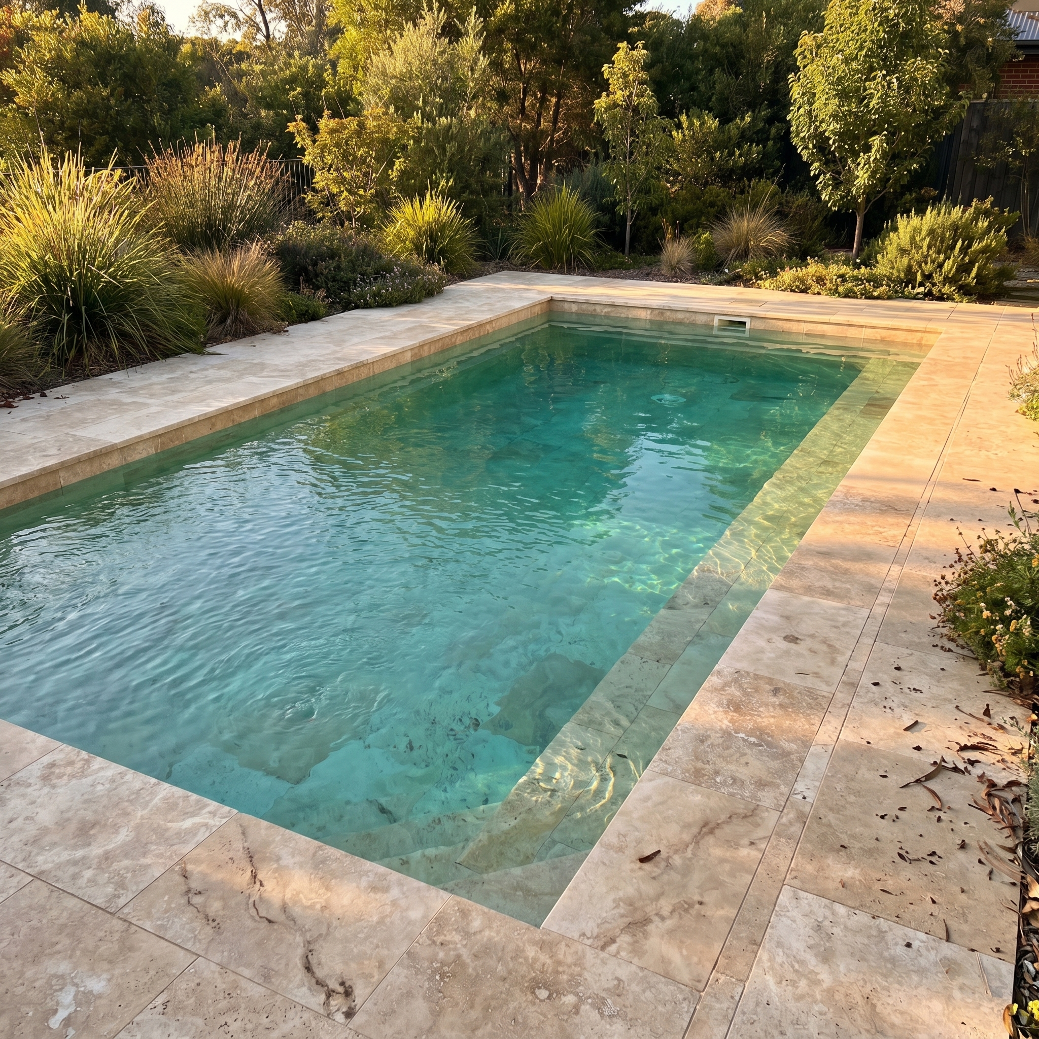 Travertino Piscina — Granimar Mármoles y Granitos